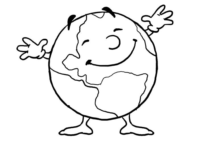 earth coloring pages for kids