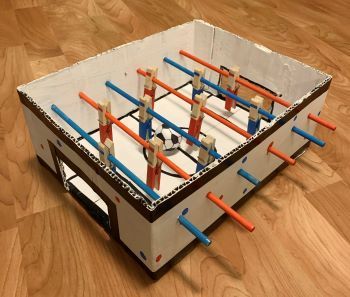 Cardboard Box Foosball Table