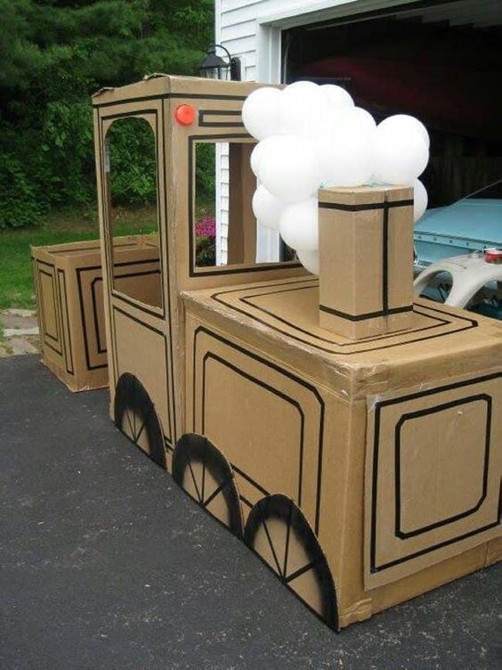 Cardboard Box TraiCardboard Box Train n