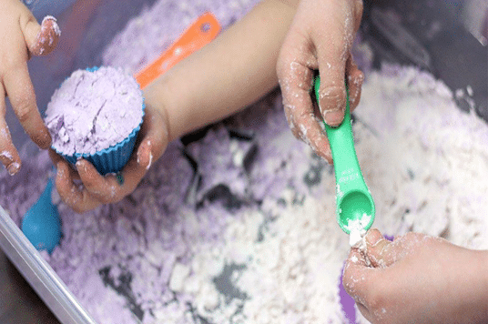 Cloud Dough Sensory Bin