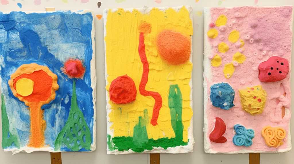 Acrylic Sponge Painting For Kids - Happy Family Art
