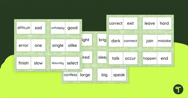 Synonym Dominoes Activity