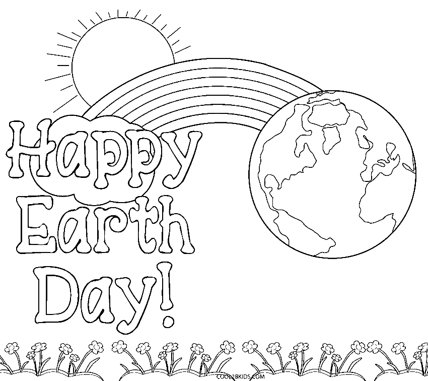 Happy Earth Day Coloring Book For Kids: Earth Day Coloring Pages