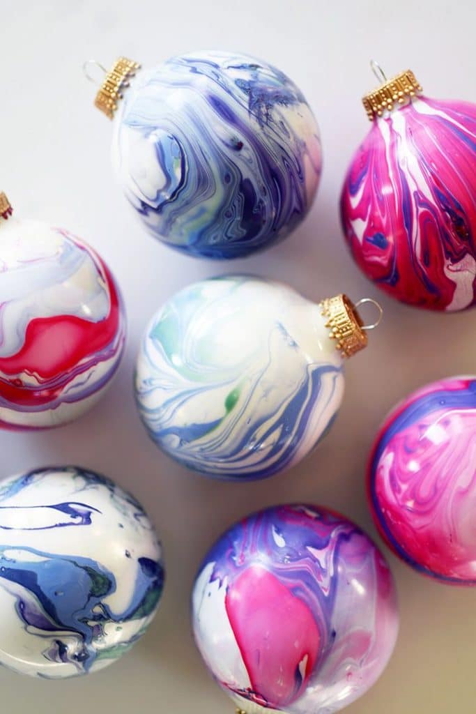Marble Patterned Ornaments
