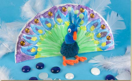 Paper Plate Peacocks