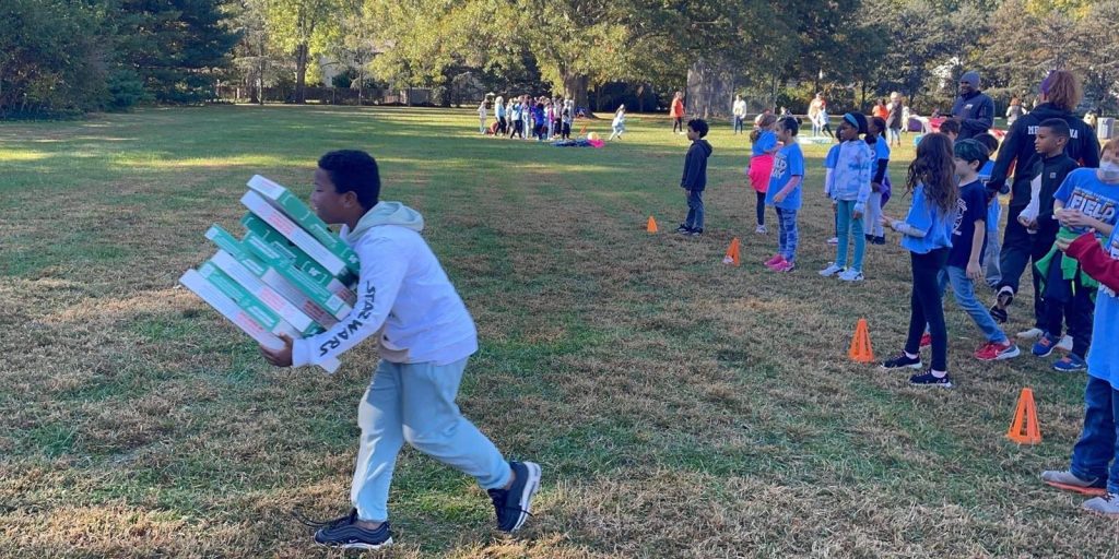 Pizza Box Relay Race