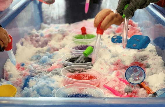 Real Snow Sensory Bin