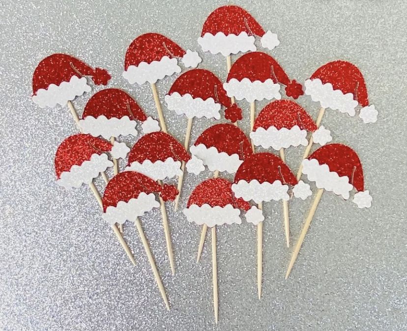 Santa Hat Accents on Straws