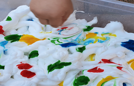 Shaving Cream Sensory Bin