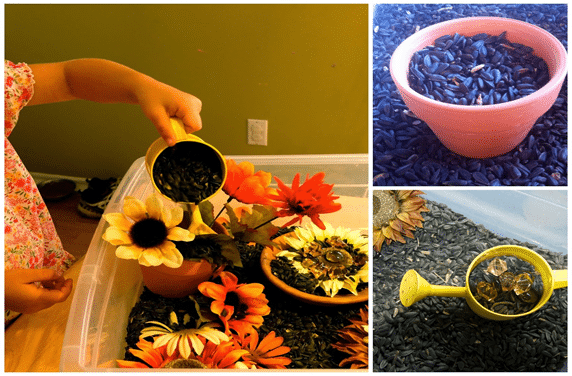 Sunflower Sensory Bin