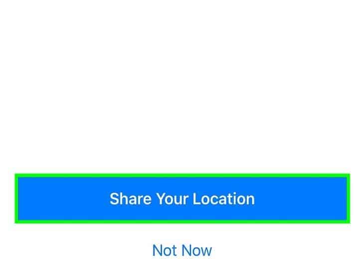Tap on “Share Location”