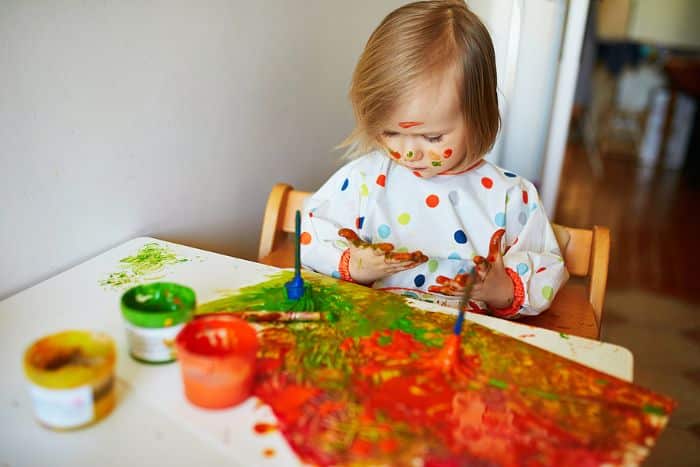 Finger Paint Set for Kids - Toddler painting set includes kids washable  paint and brush set, toddler paint paper pad, finger paint sponges and smock