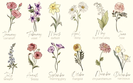 What is Your Birth Flower and What Does it Mean? - illustrated Tea Cup