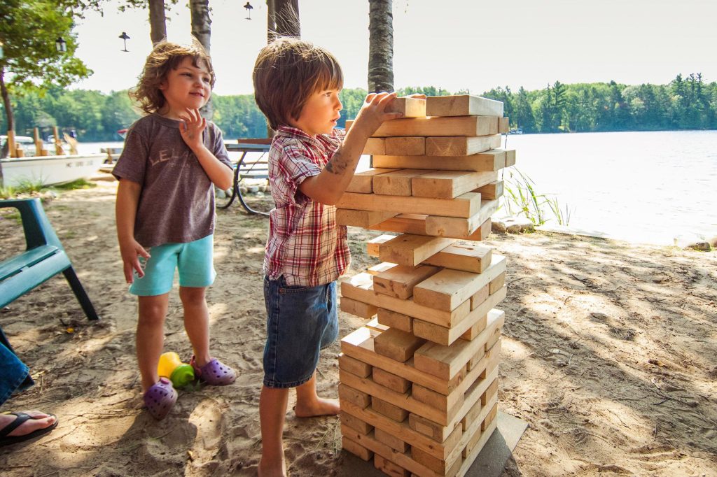 Wooden Block Stacking Game