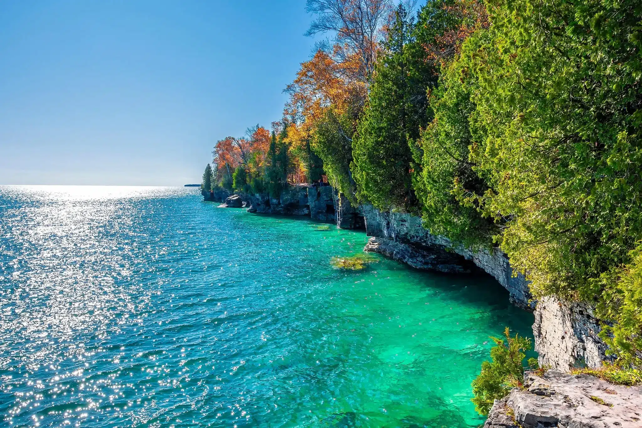 Captivating shoreline of Lake Michigan in Door County