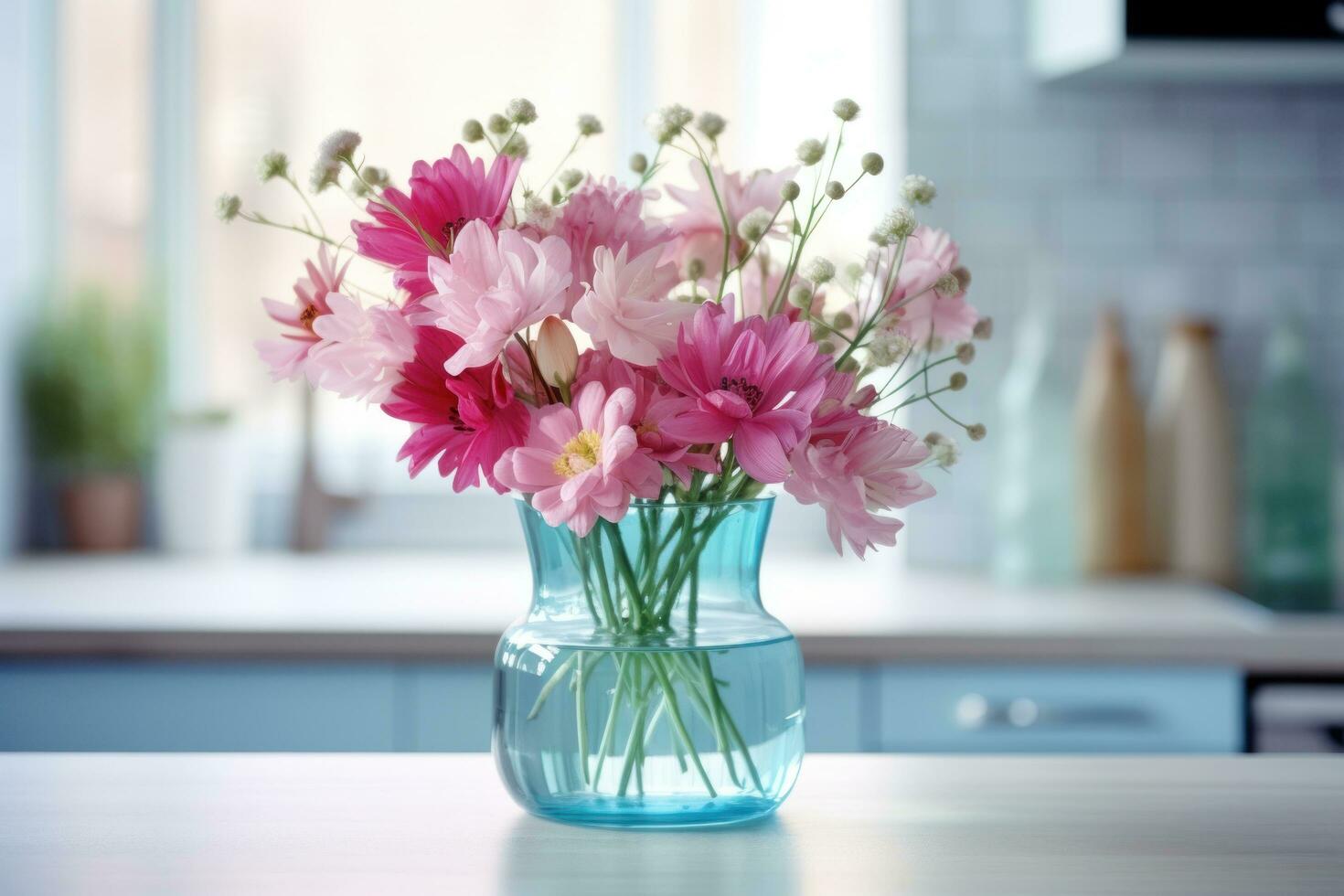 Fresh Flowers in Glass Vessels