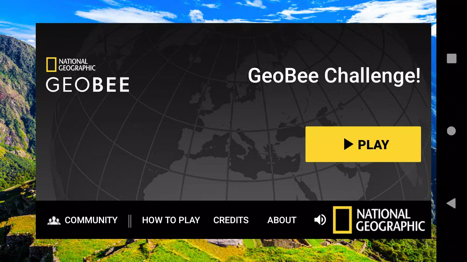 Screenshot thumbnail of GeoBee Challenge, a geography quiz game.