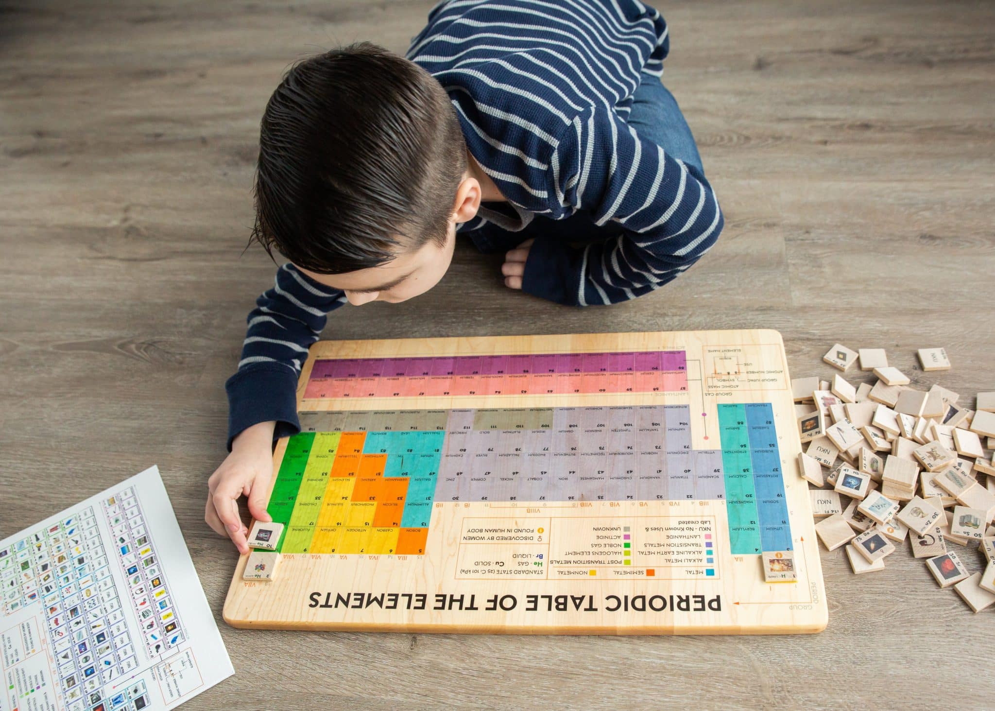 A young boy engrossed in a board game, enjoying his time while playing