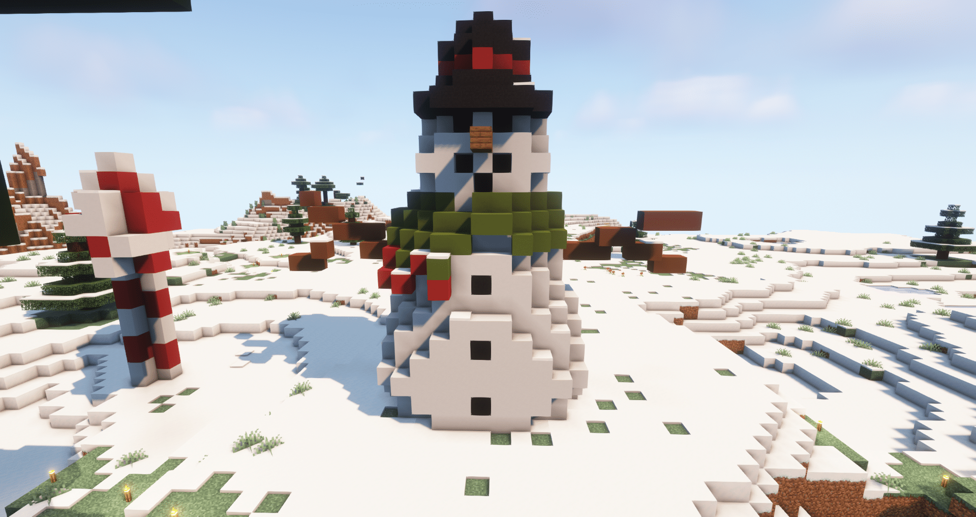 Building a Snowman in Minecraft