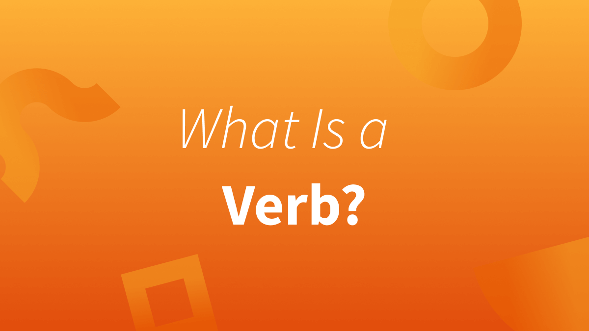 A visual representation of the question "What is a Verb?" with no specific image details provided
