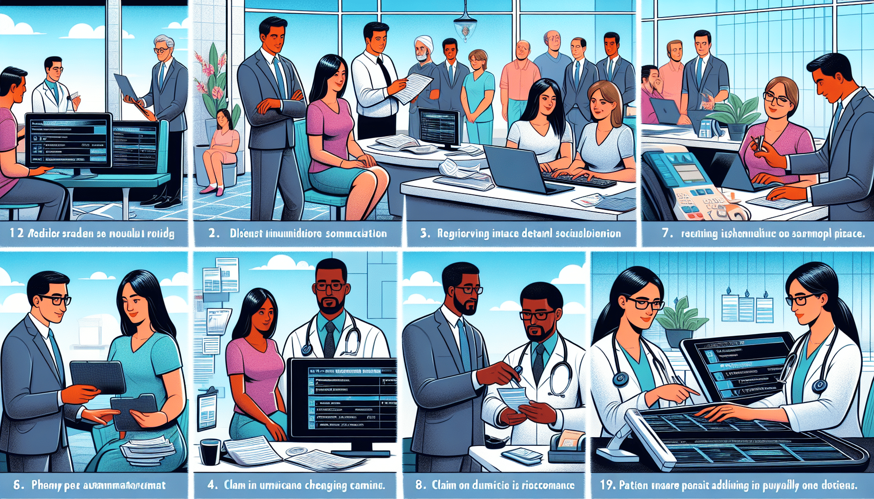 Illustration of a streamlined medical billing workflow