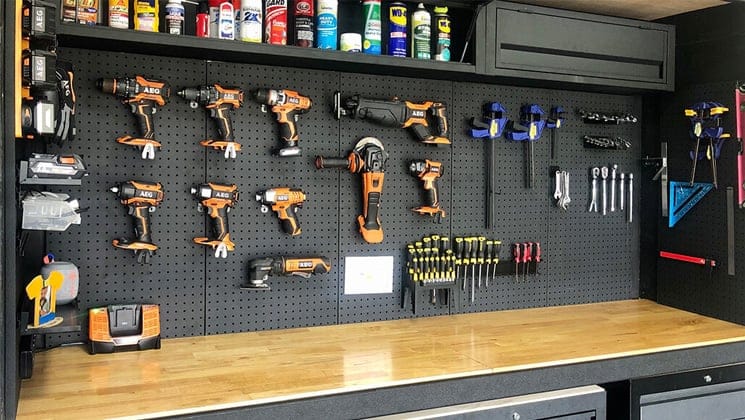 Wall-Mounted Pegboard Systems