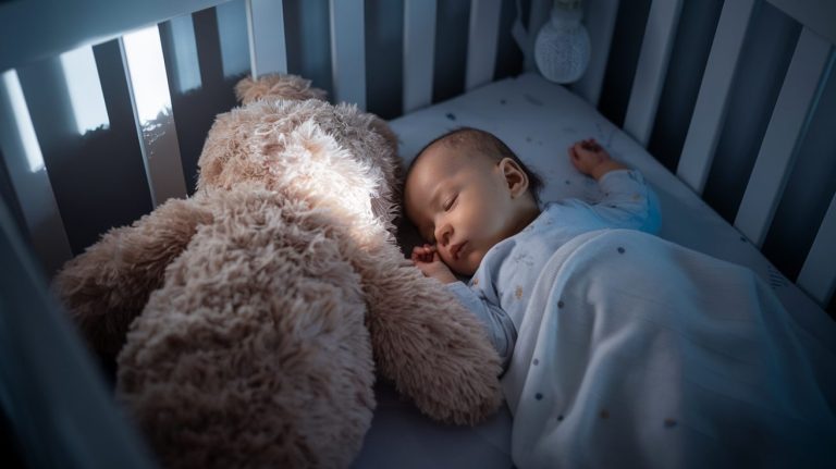 when can babies sleep with a stuffed animal