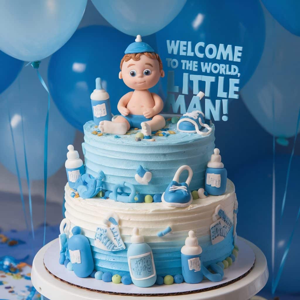 Funny Baby Shower Cake Messages for Boys