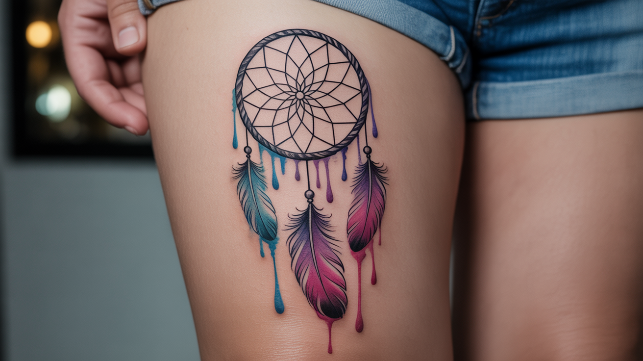 Dreamcatcher_with_Dripping_Paint