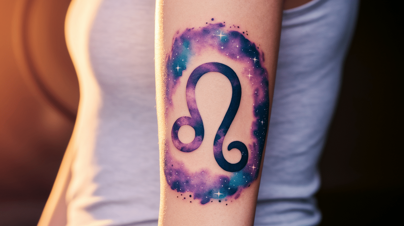 Leo_Glyph_with_Watercolor_Background