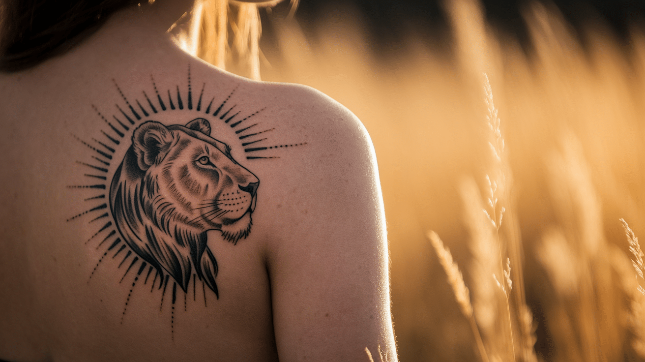 Lioness_in_Profile_with_Sun_Rays