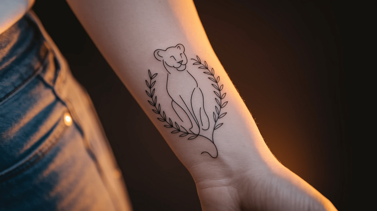 Simple_Lion_outline_on_the_Wrist