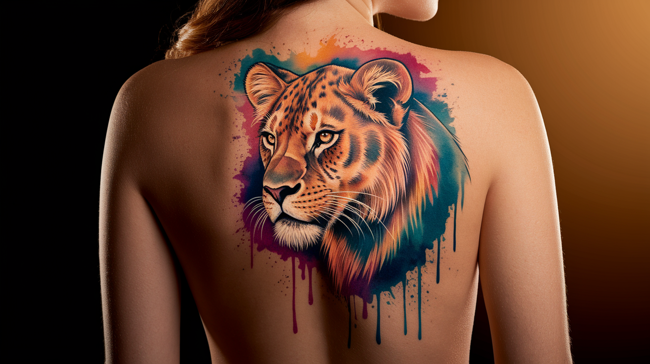 Watercolor_Splash_Lioness