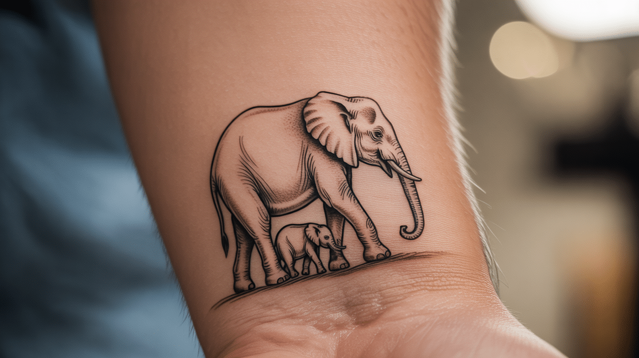 Elephant Family Outline