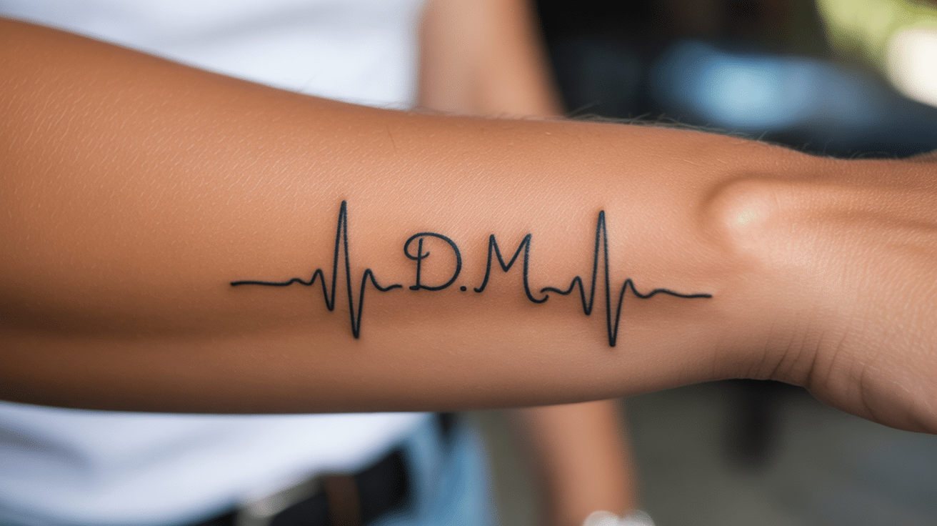 Heartbeat with Initials
