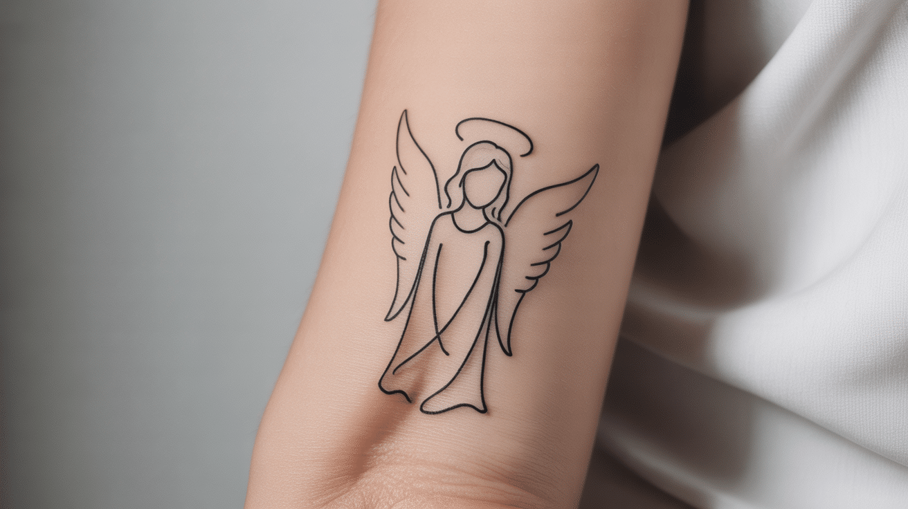 Line_Art_Angel_with_Halo