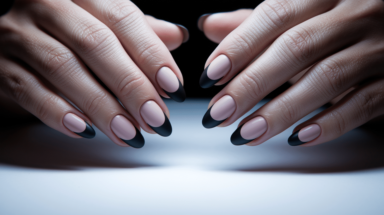 Matte Black French Tips