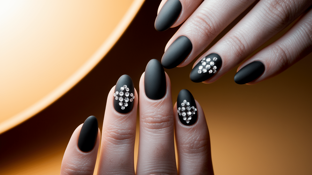 Matte Black with Diamond Accents