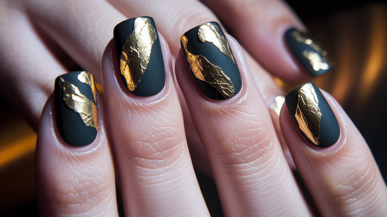 Matte Black with Gold Foil