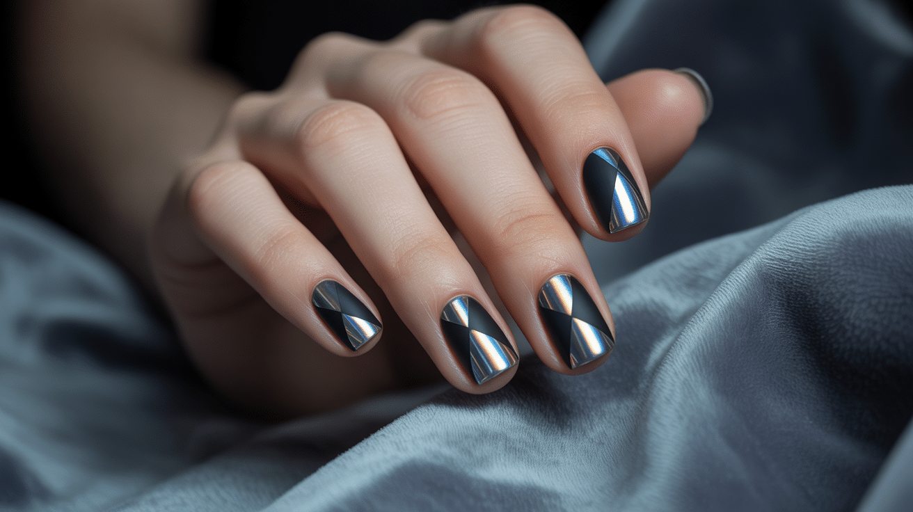 Matte Black with Holographic Chrome