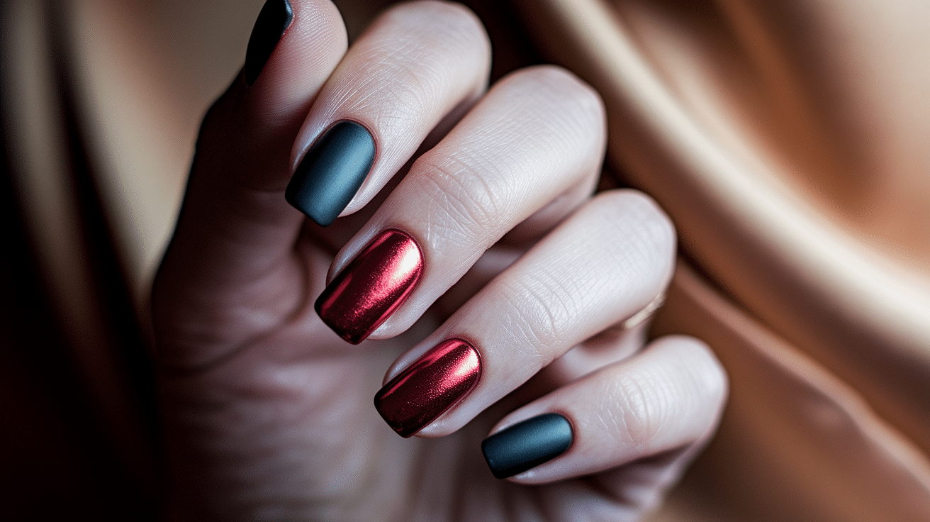 Matte Black with Metallic Red