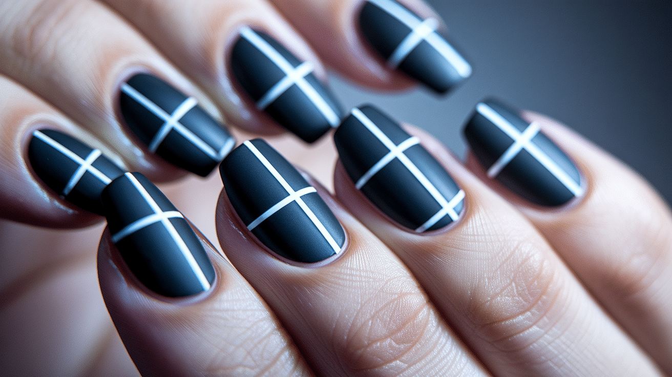 Matte Black with Minimalist Lines
