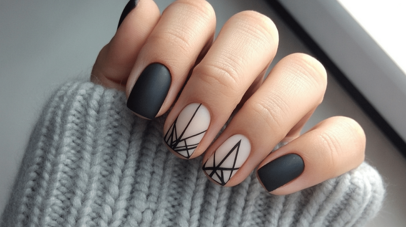 Matte Black with Negative Space