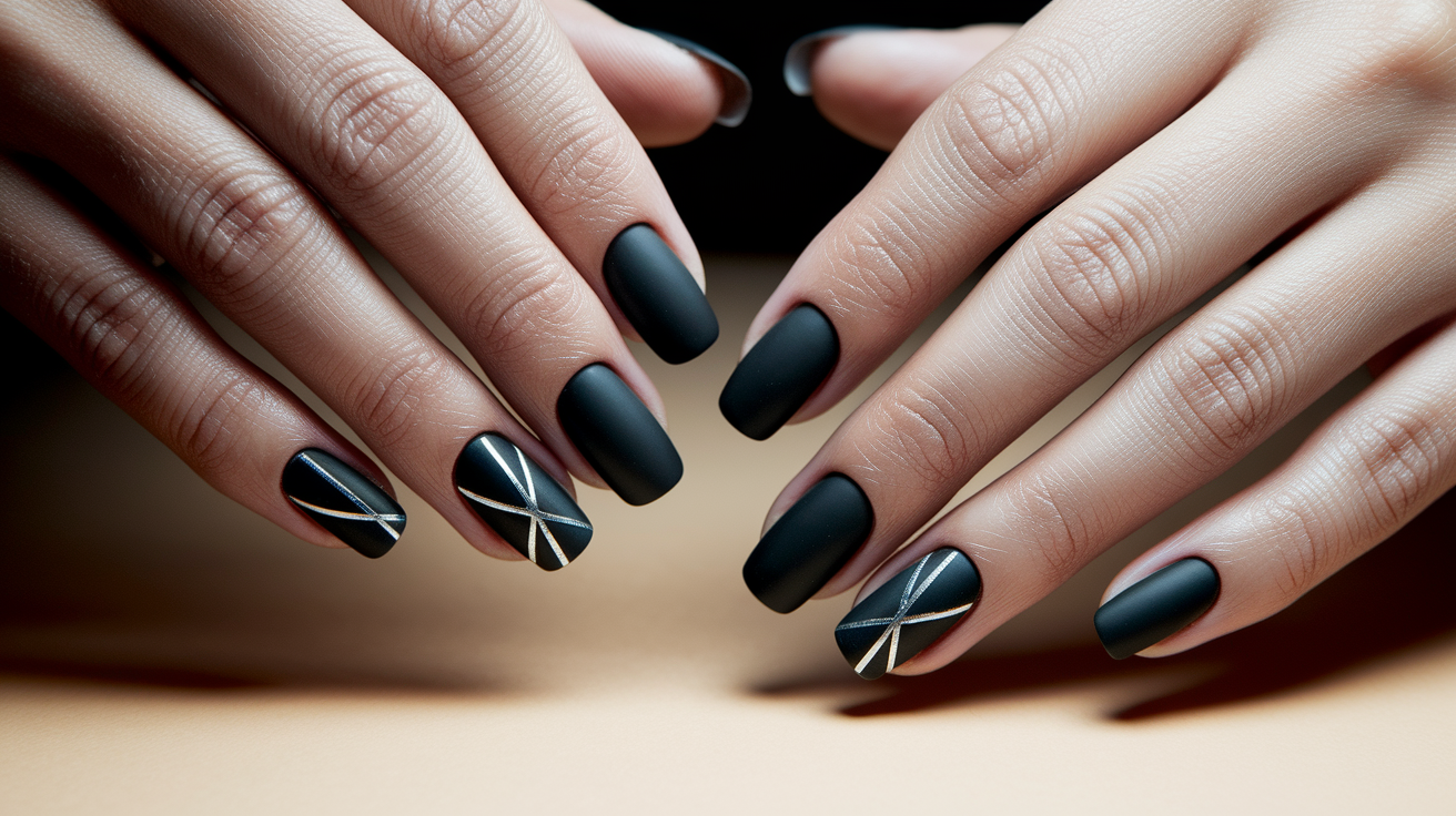  Matte Black with Silver Accents