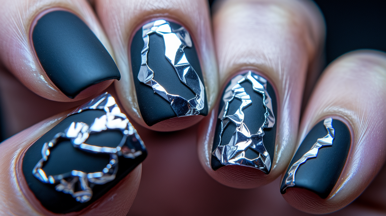 Matte Black with Silver Foil