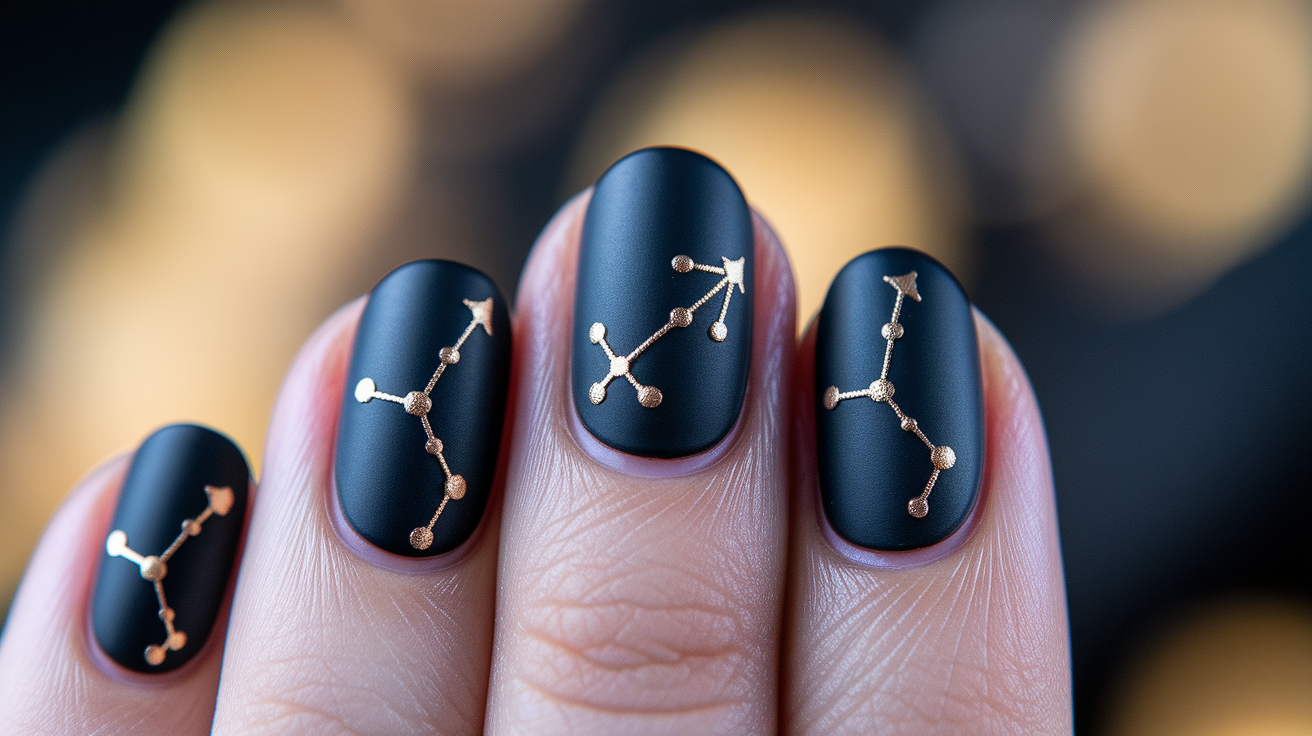 Matte Black with Zodiac Signs