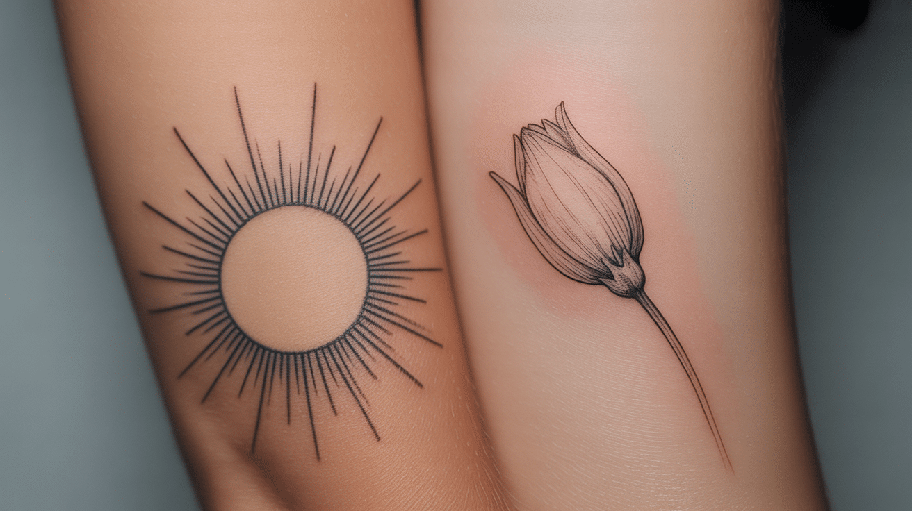 Rising Sun & Flower Bud