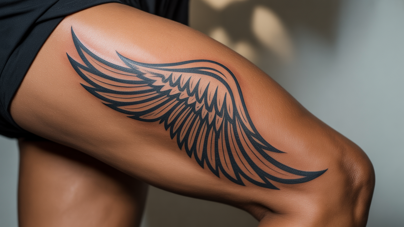 Tribal_Style_Angel_Wing_on_Leg