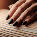 matte black nails