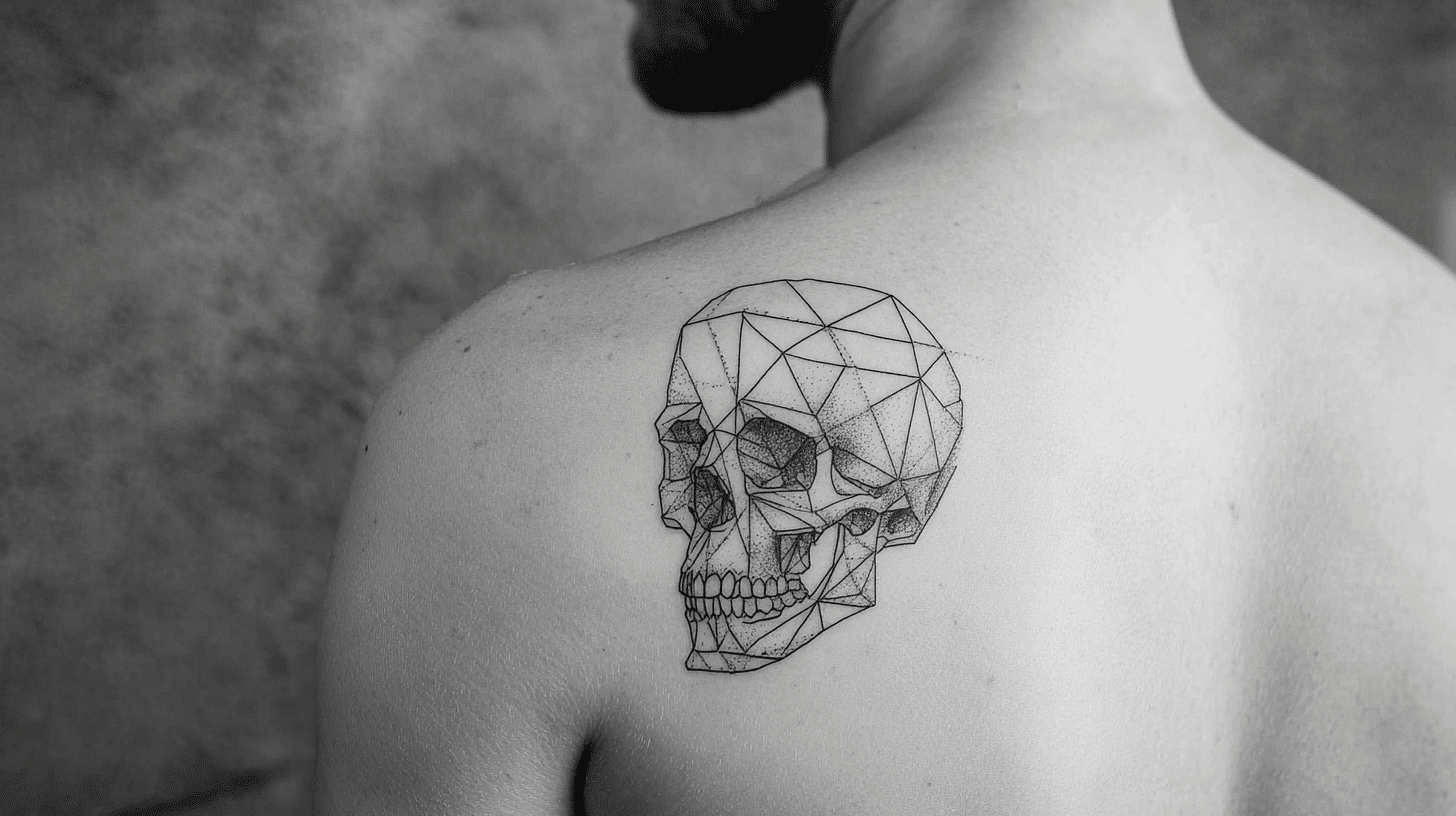 Geometric Skull Tattoos
